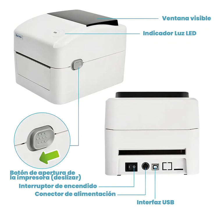 Impresora Etiquetas Adhesivas 100mm Xprinter 420b Eshopangie