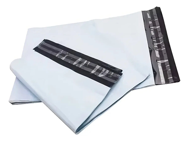 Pack 100 Bolsas Courier Embalaje Blanca Autoadhesivo 25x35cm Color Blanco