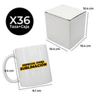 Pack 36 Tazas Sublimación Orca-b Blanco Con Caja 11 Oz