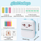 Mini Impresora Térmica Gatita Bluetooth 200 Dpi 13 Rollos