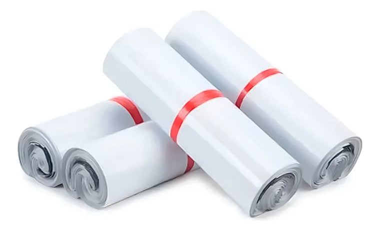 Pack 100 Bolsas Courier Embalaje Blanca Autoadhesivo 25x35cm Color Blanco