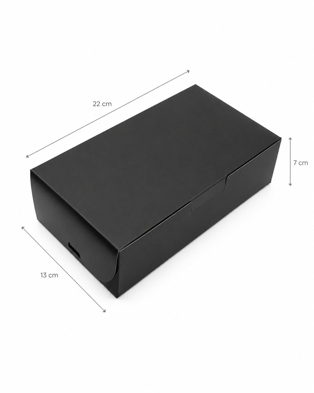 Cajas negras 22x13x7 cm